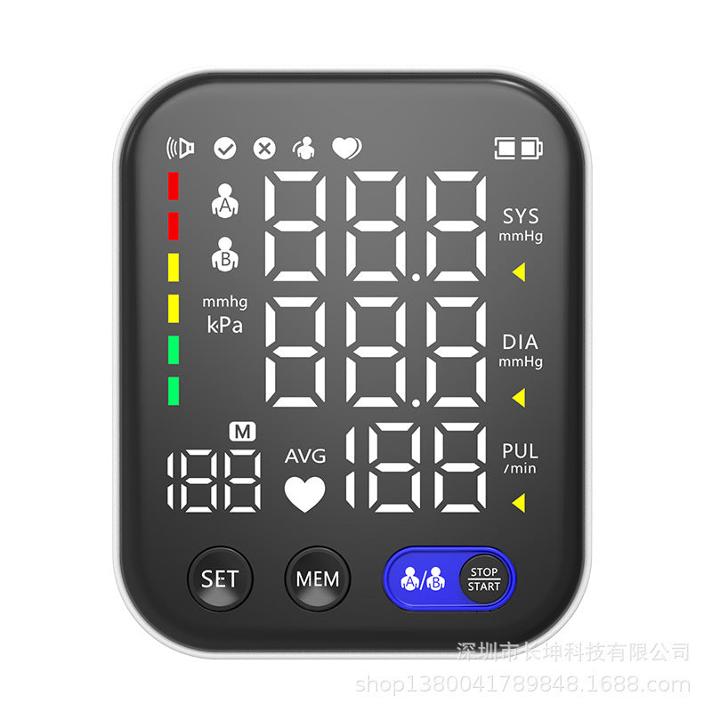 Electronic Blood Pressure Monitor Ultra Clear Large Screen Pulse.