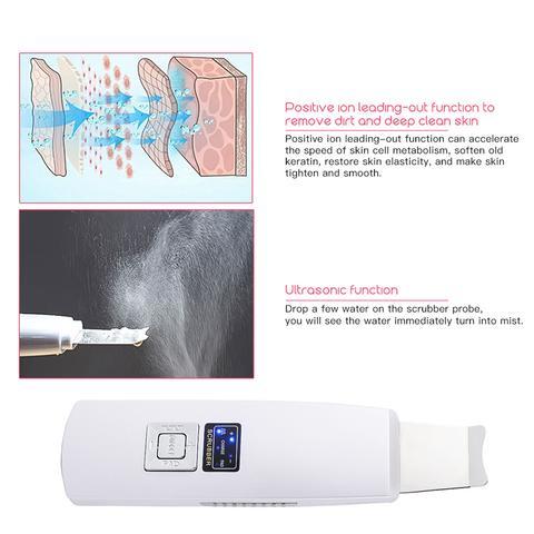 Ultrasonic Skin Scrubber Face Cleanser Blackhead Acne Removal.