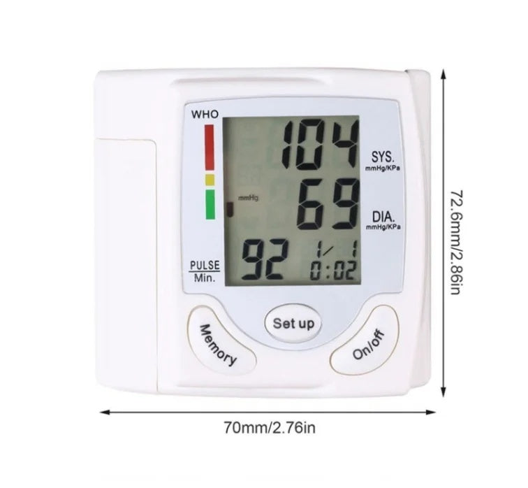Wrist Blood Pressure Monitor, Fully Automatic Blood Pressure Measuring Device.